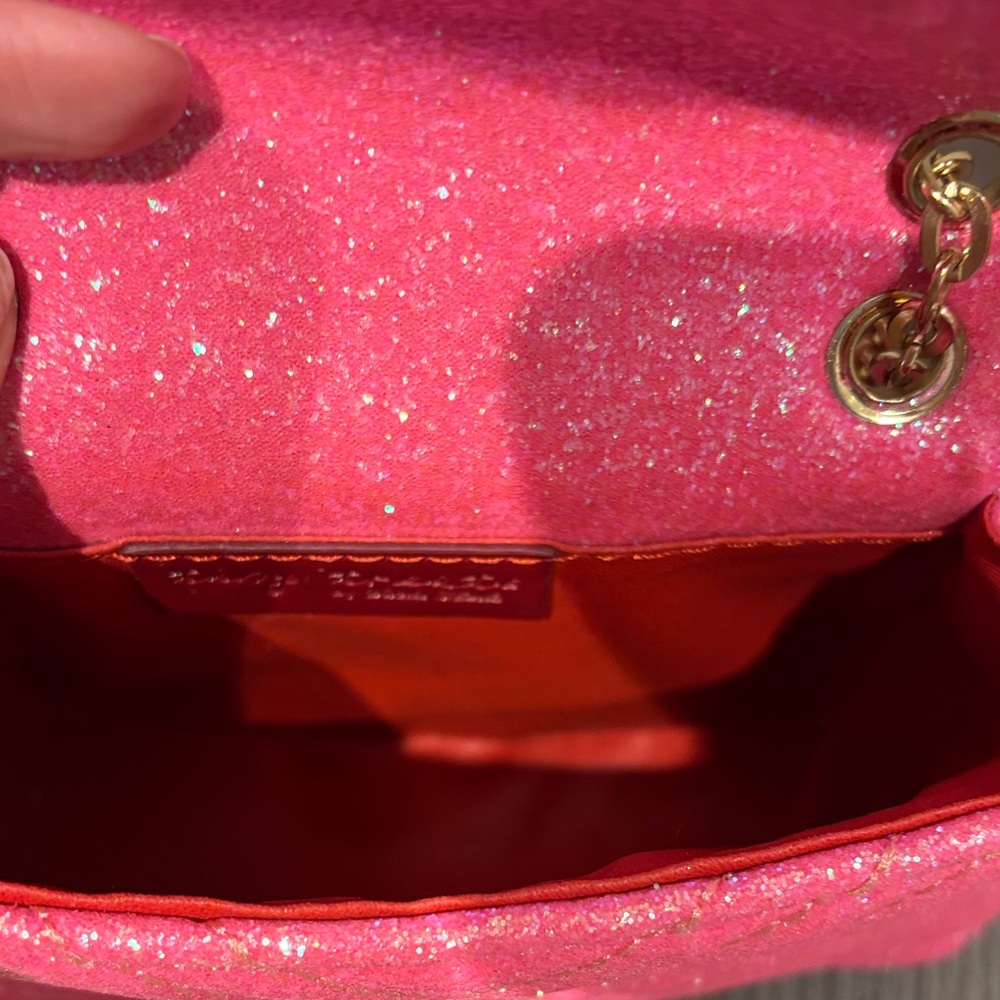 Lola + The Boys Sparkling Pink Chain Bag - Picture 4 of 5